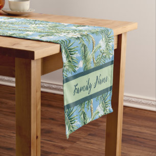 Monogram Island Palm Short Table Runner