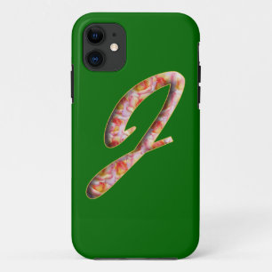 Monogram J in Roses Pattern Iphone 5 Case