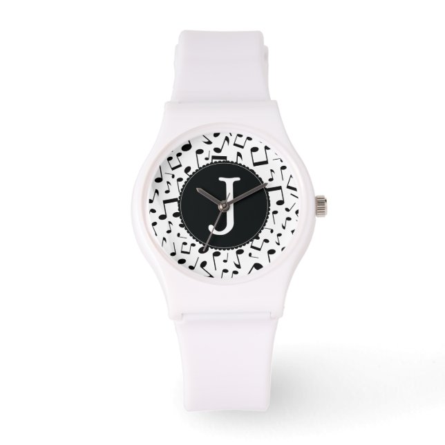 Monogram J Music Notes Wrist Watch (Front)