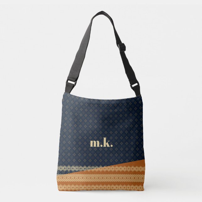 Monogram Japanese Tortoise and Diamond Crossbody Bag (Front)