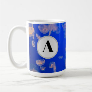 Monogram Jellyfish Photo Ocean Coffee Mug