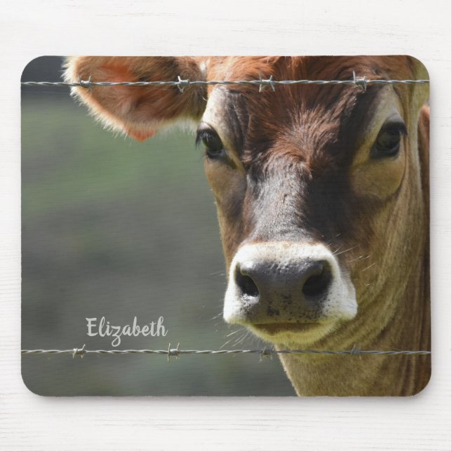 Monogram Jersey Cow Photograph Mouse Mat (Front)