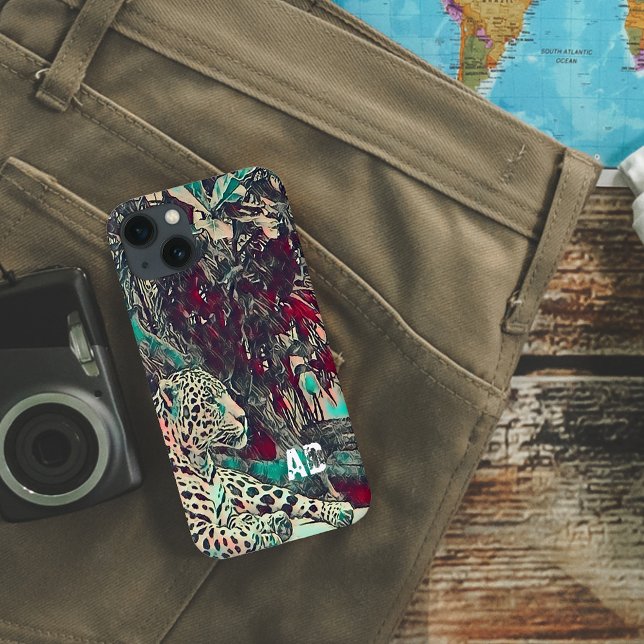 Monogram Jungle Cat Case-Mate iPhone Case (Creator Uploaded)