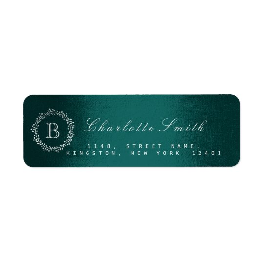 Monogram Jungle Return Address Labels