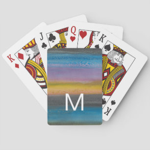 Monogram Juniper Mist I Playing Cards