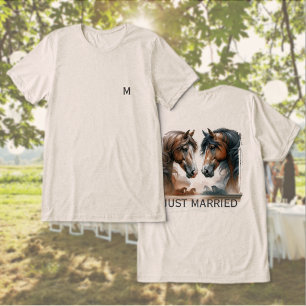 Monogram Just Married Graphic T-Shirt Tri-Blend Shirt