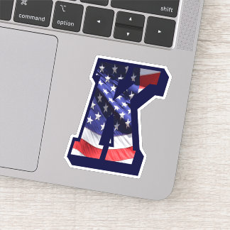 Monogram K American Flag Letter K Initial USA