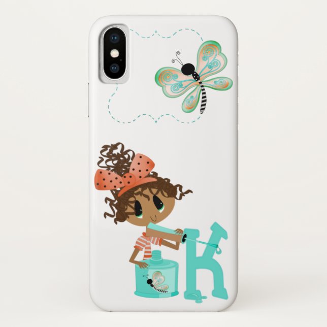 Monogram K Case-Mate Barely There iPhone X Case (Back)