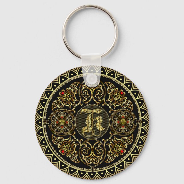 Monogram K Key Ring (Front)