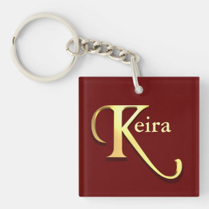 Monogram K Name Personalised Key Ring