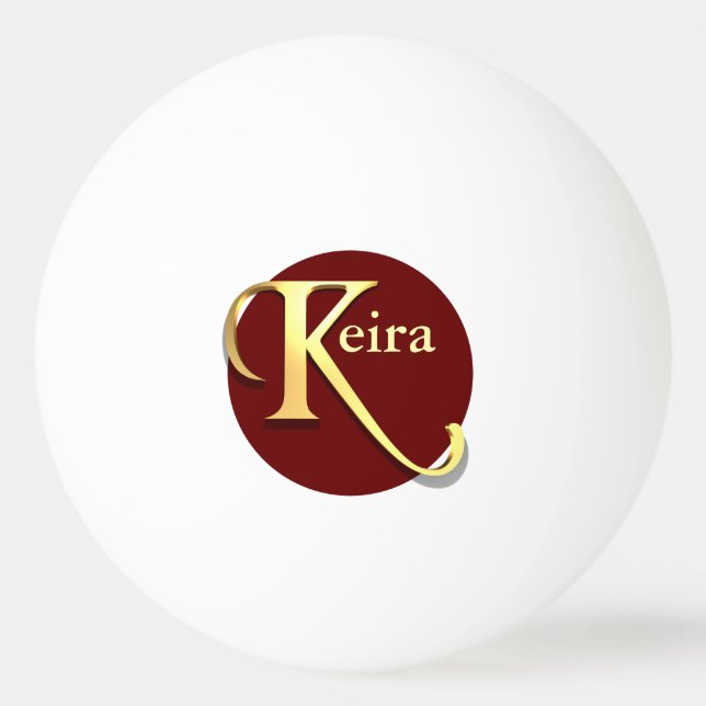 Monogram K Name Personalised Ping Pong Ball (Front)