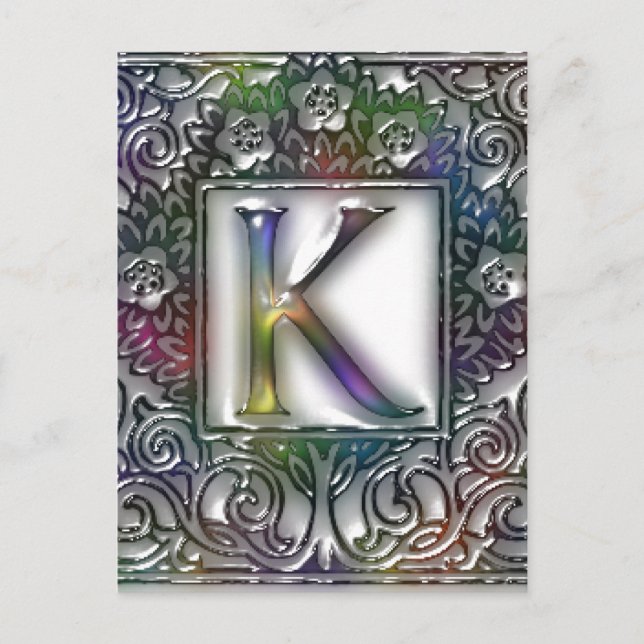 Monogram K Postcard (Front)