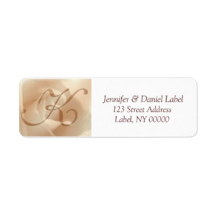 Monogram K Return Address Labels