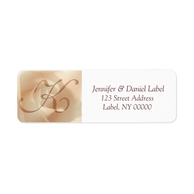 Monogram K Return Address Labels (Front)