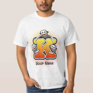 Monogram K Sock Monkey  T-Shirt