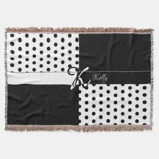 Monogram K Throw Blanket (Front)