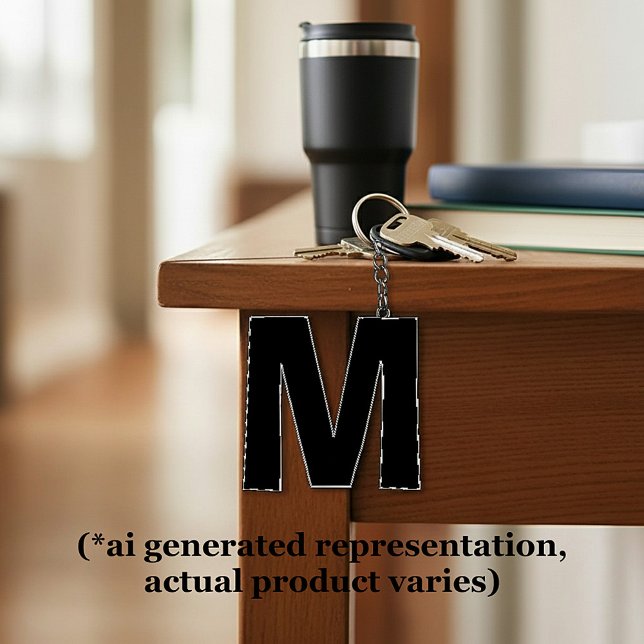 Monogram Keychain Photo Sculpture Key Ring (Creator Uploaded)