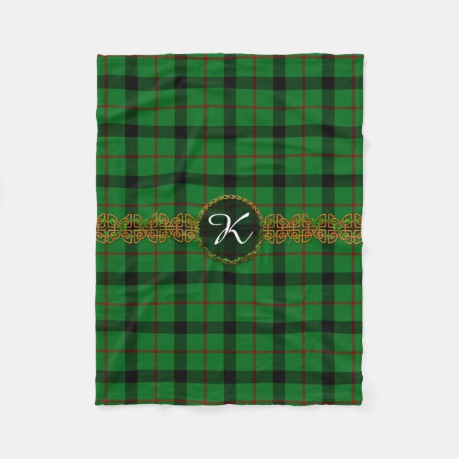 Monogram Kincaid Tartan Fleece Blanket (Front)