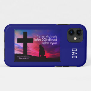 Monogram KNEELS BEFORE GOD Christian iPhone 11 Case