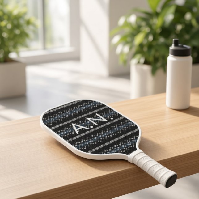 Monogram Knitted Pattern Carbon Fibre Pickleball Paddle (Creator Uploaded)