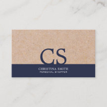 Monogram Kraft-Printed Clean Midnight Blue Typo
