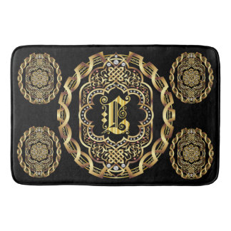 Monogram L Bath Mats Customise Change Back Colour