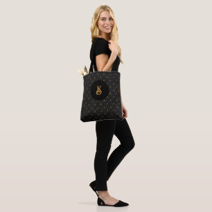 Monogram l Chic Polka Dot, Tote Bag