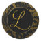 Monogram L Gold and Black Damask Wedding Seal