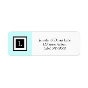 Monogram L Personalised Return Address Label