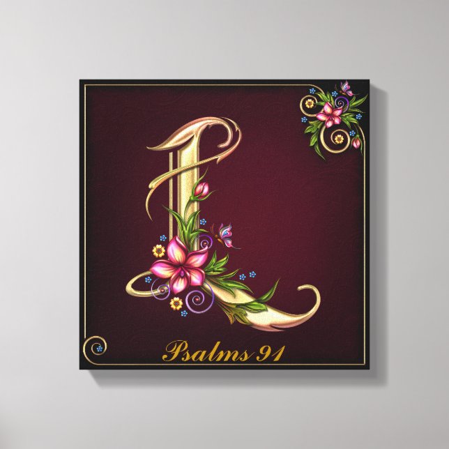 Monogram L Premium Wrapped Canvas (Gloss) (Front)