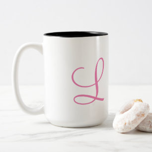 Monogram-L Two-Tone Coffee Mug