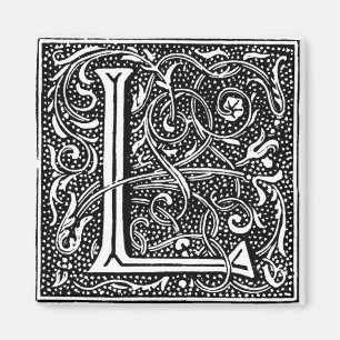 Monogram 'L' with Dots - Magnet