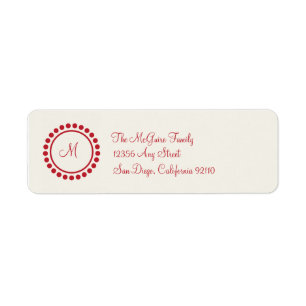 Monogram Label (red)