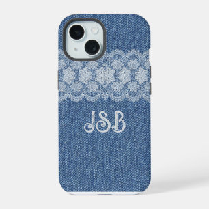 Monogram Lace Denim iPhone / iPad case