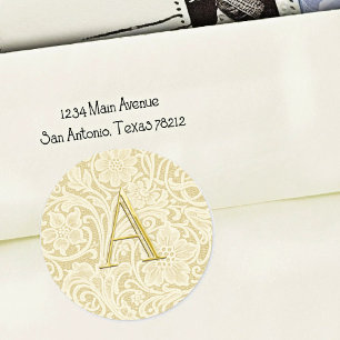 Monogram Lace Envelope Seal Gold