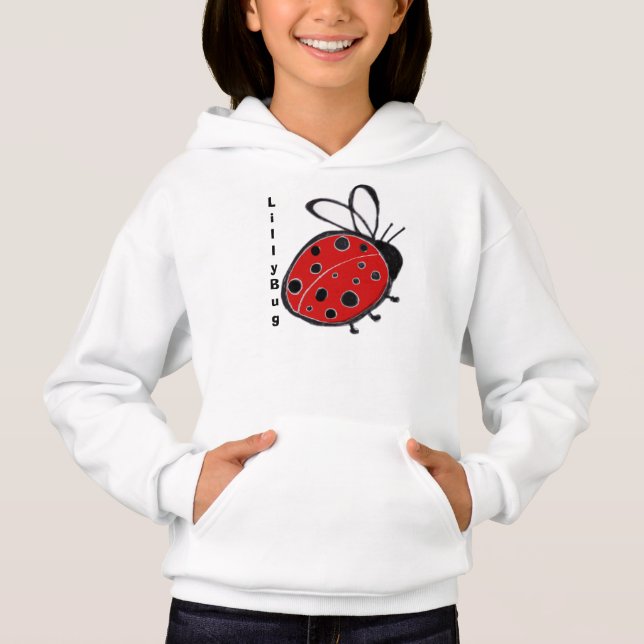 Monogram Ladybug Hoodie Template (Front)