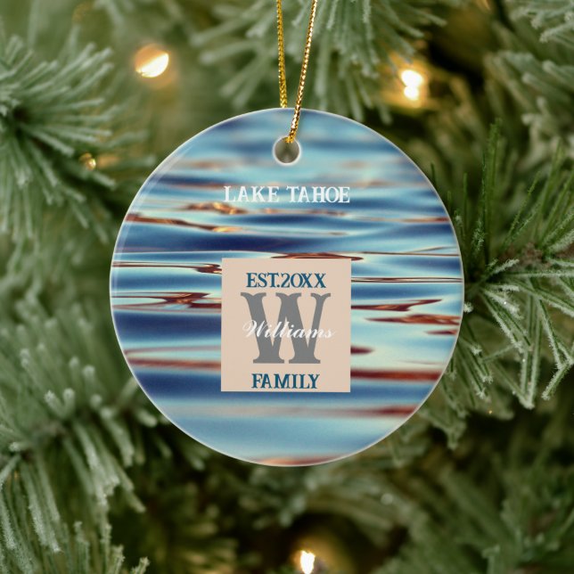 Monogram Lake Water Family  Ceramic Tree Decoration (Tree)