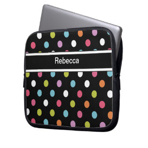 Monogram Laptop Case Polka Dots
