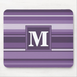 Monogram Lavender stripes Mouse Mat