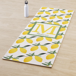 Monogram Lemon Design  Yoga Mat