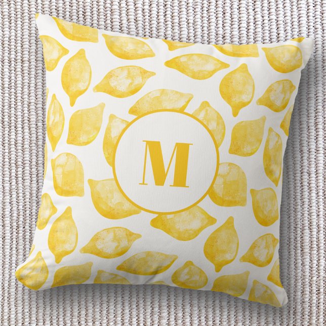 Monogram Lemon Pattern Cushion (Creator Uploaded)