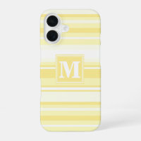 Monogram lemon yellow stripes