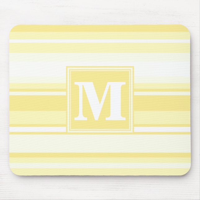 Monogram lemon yellow stripes mouse mat (Front)
