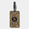 Monogram Leopard Print Luggage Tag