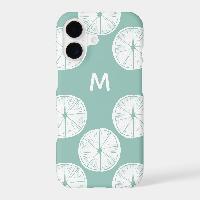 Monogram | Let's Taco About Love | Teal Lime Patte (Back)