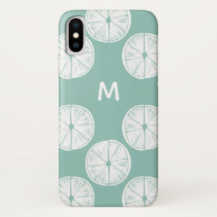 Monogram   Let's Taco About Love   Teal Lime Patte iPhone X Case