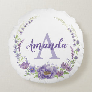 Monogram - letter A, custom Round Cushion
