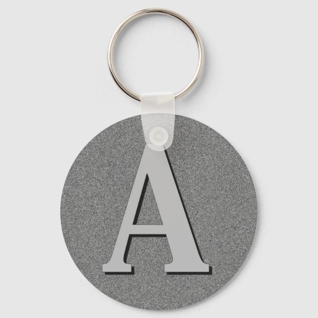 Monogram Letter A Key Ring (Front)