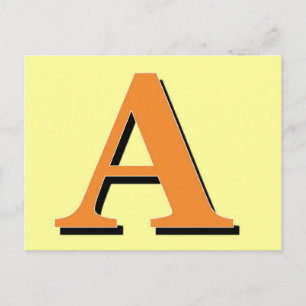 Monogram Letter A Postcard