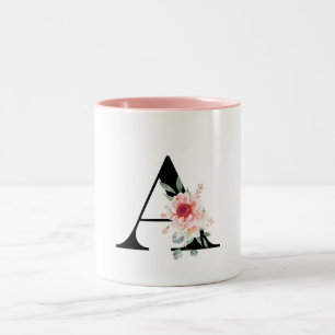 MONOGRAM LETTER A Two-Tone COFFEE MUG